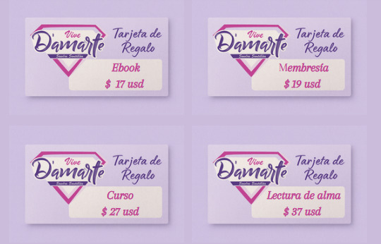 Tarjetas para regalar Vive d’Amarte